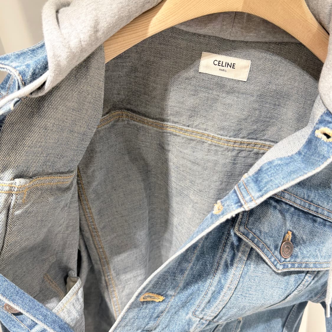 (A+/M) / 셀린느 백로고 후드 데님 청자켓 상품이미지8