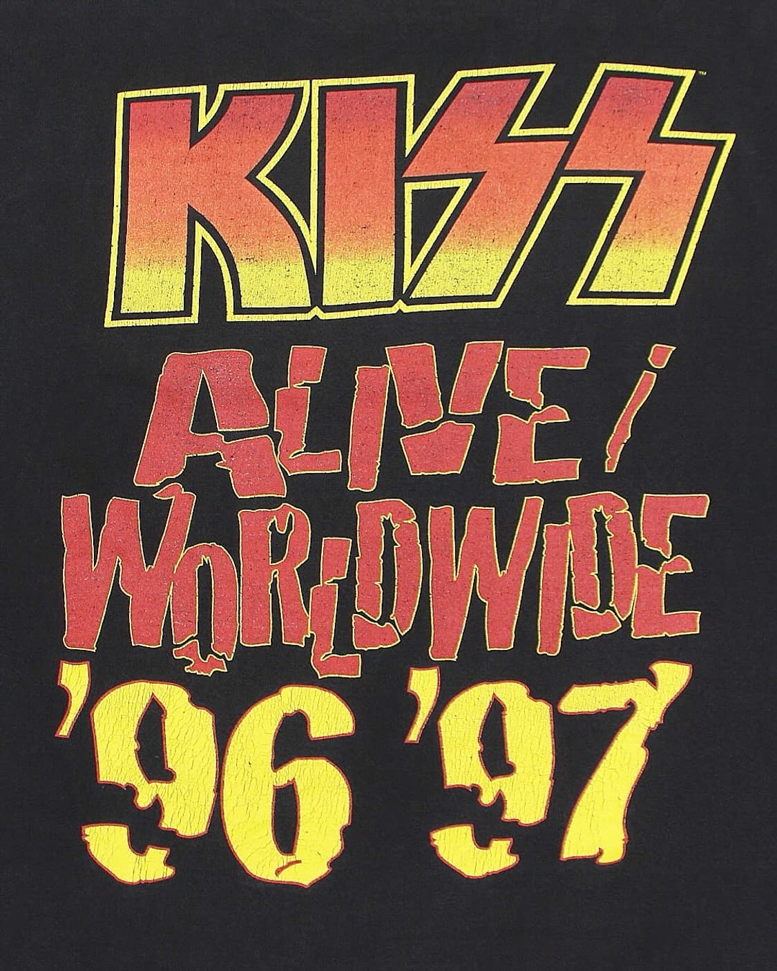 96/97 KISS 키스 얼라이브 월드와이드 투어 티셔츠 빈티지 락 밴드 상품이미지7