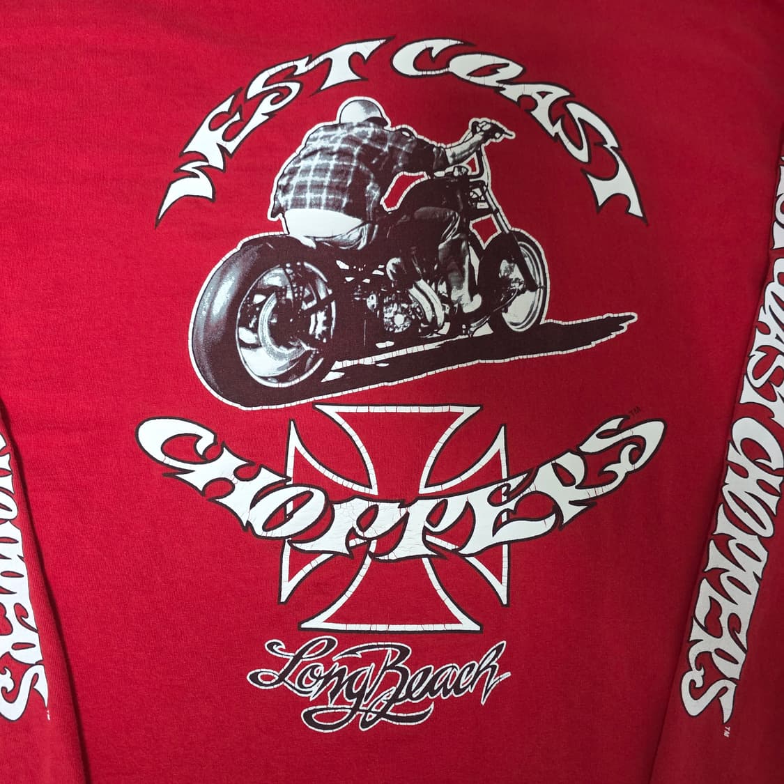 [2XL] 빈티지 WCC 웨스트 코스트 차퍼스 라이더 티셔츠 레드 상품이미지2