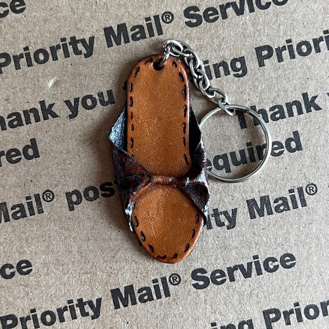 90s vtg Leather Sandal Keyring 상품이미지1