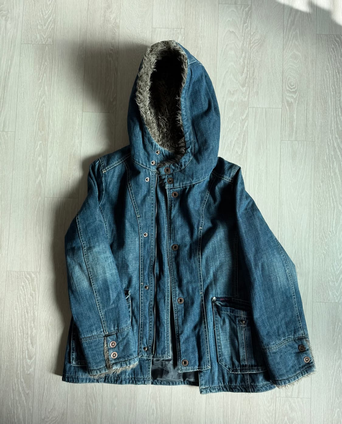 빈티지 청자켓 청패딩 상품이미지5