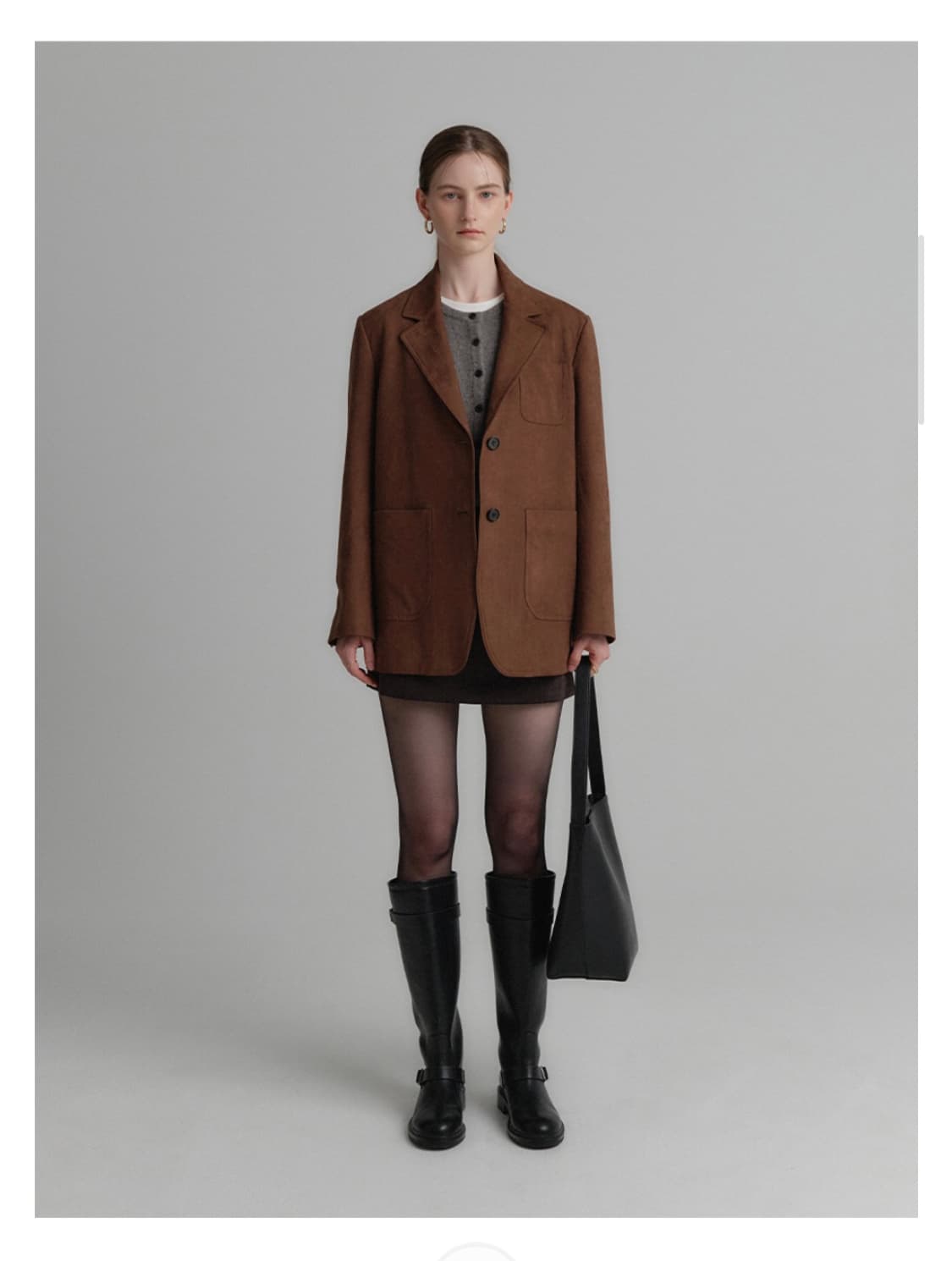 새상품) 룩캐스트 스웨이드 자켓 브라운  상품이미지3