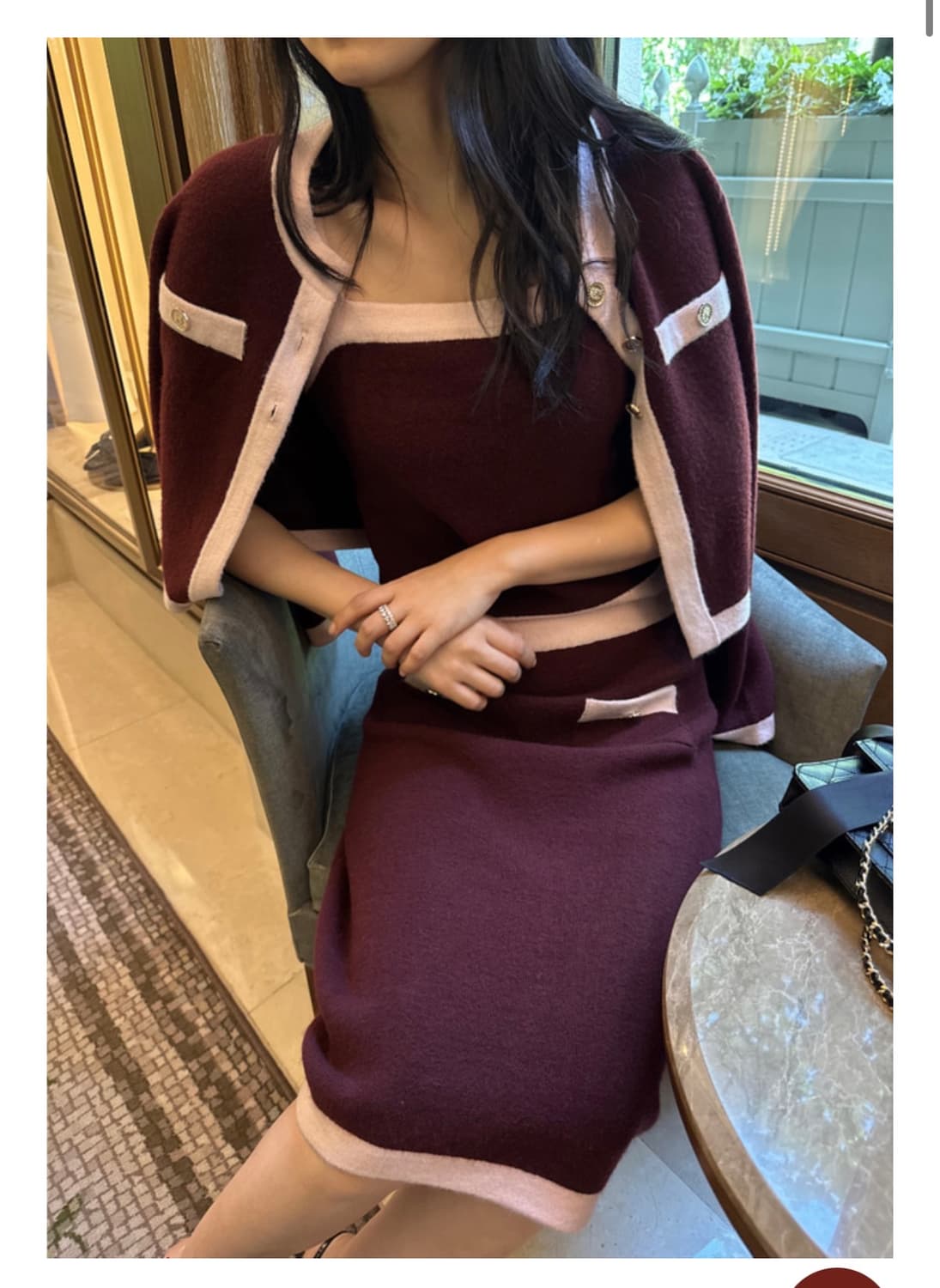 마이아이코 코코에끌라 셋업 (버건디) 상품이미지1