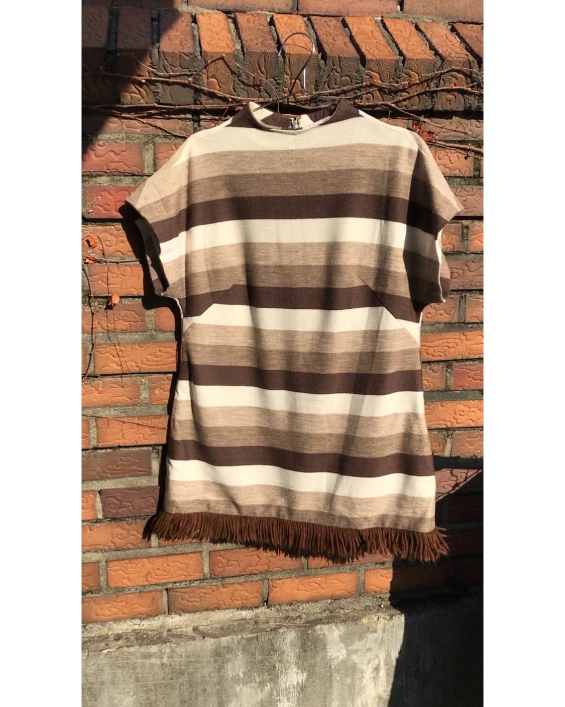 vintage stripe pattern tassel one-piece 상품이미지1