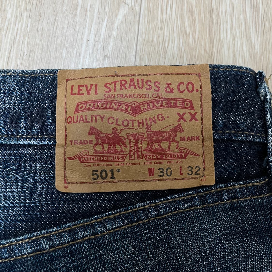 리바이스 501 버튼플라이 스트레이트 데님 청바지 W30 L32 상품이미지4