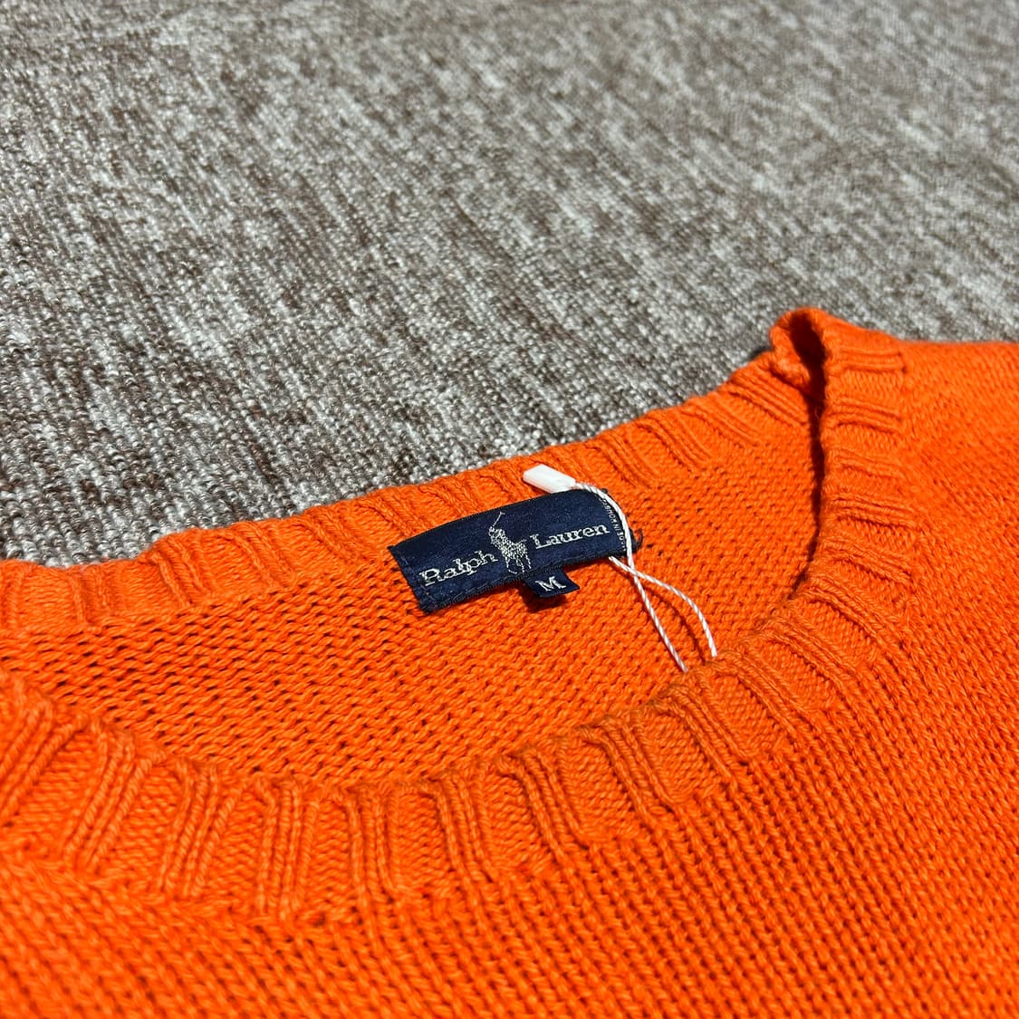 M) 폴로 랄프로렌 주황색 라운드넥 니트 상품이미지7