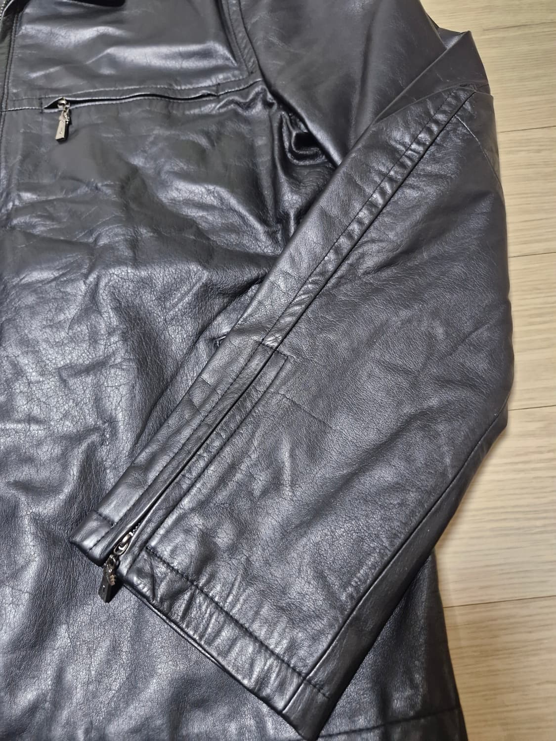 [L] 90s 바나나리퍼블릭 양가죽 싱글라이더 자켓 상품이미지3