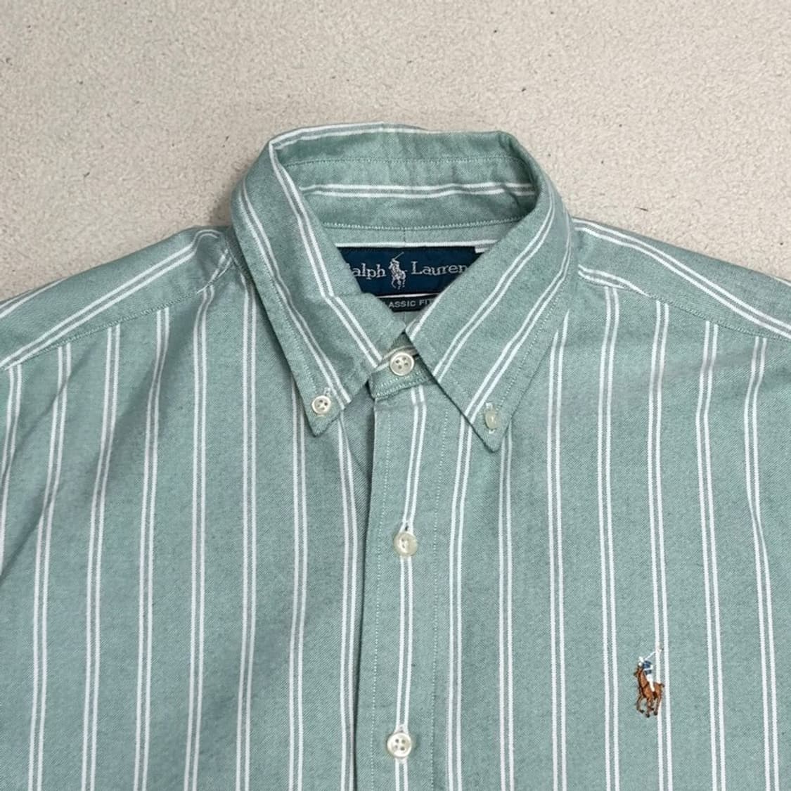 POLO 클래식핏 스트라이프 옥스퍼드 셔츠 16 1/2 상품이미지3