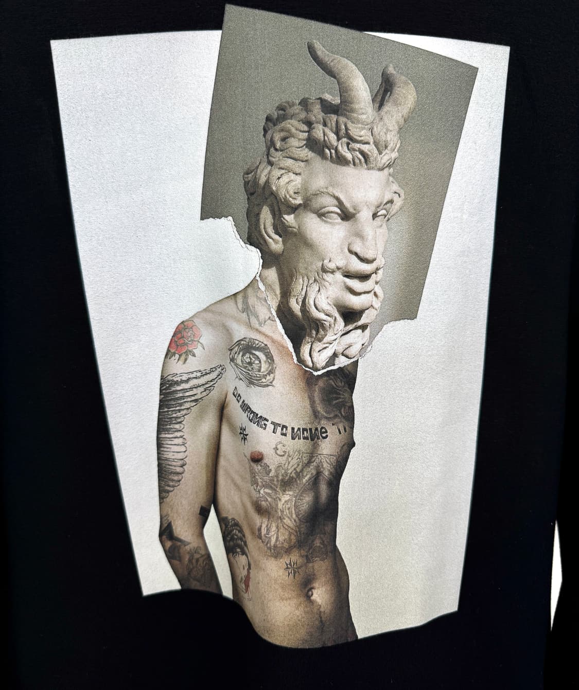 NEIL BARRETT 닐바렛 타투 석고상 프린트 스웻셔츠 M 상품이미지2