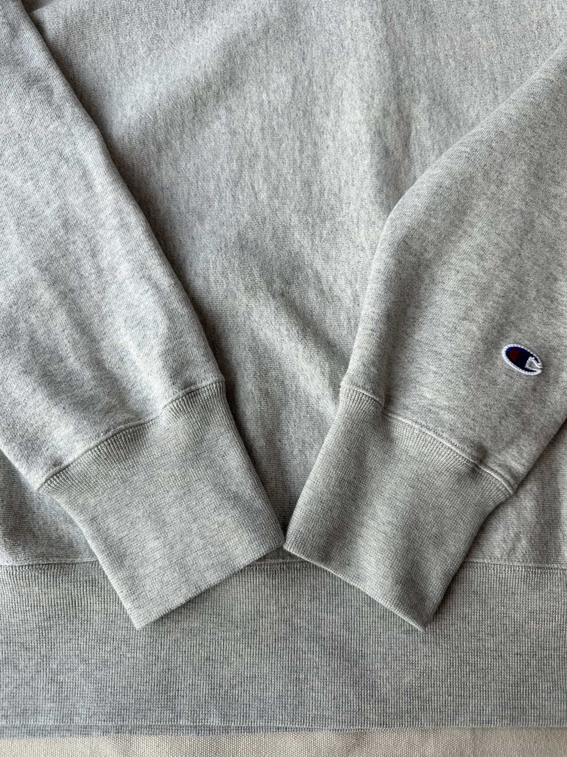 챔피온 재팬 리버스위브 무지 그레이 오트밀 스웻셔츠 XL 상품이미지3