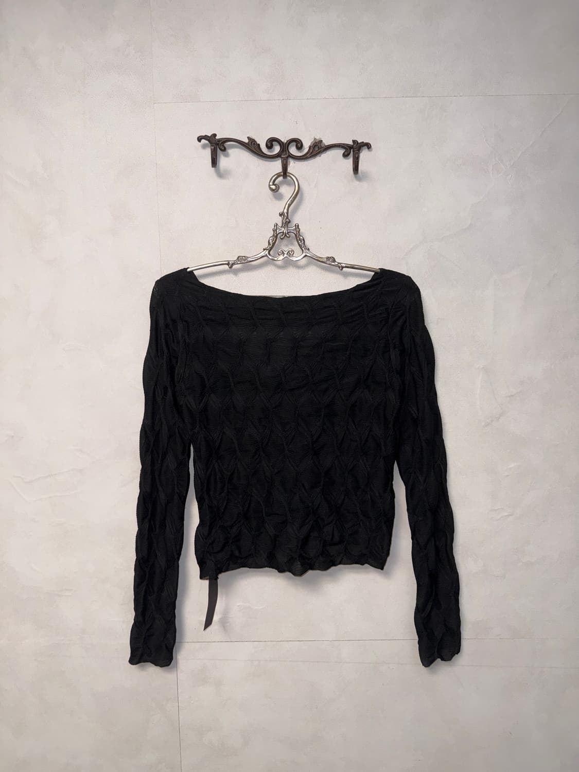 Eonhey black draping shirring top (새제품) 상품이미지6