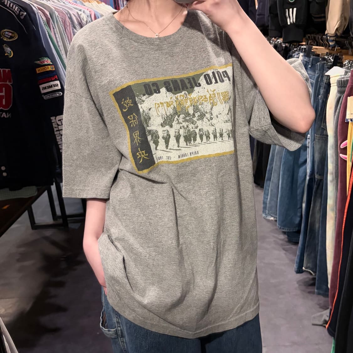 [IM]PoloJeans 폴로진스 그래픽 반팔티 그레이 상품이미지3