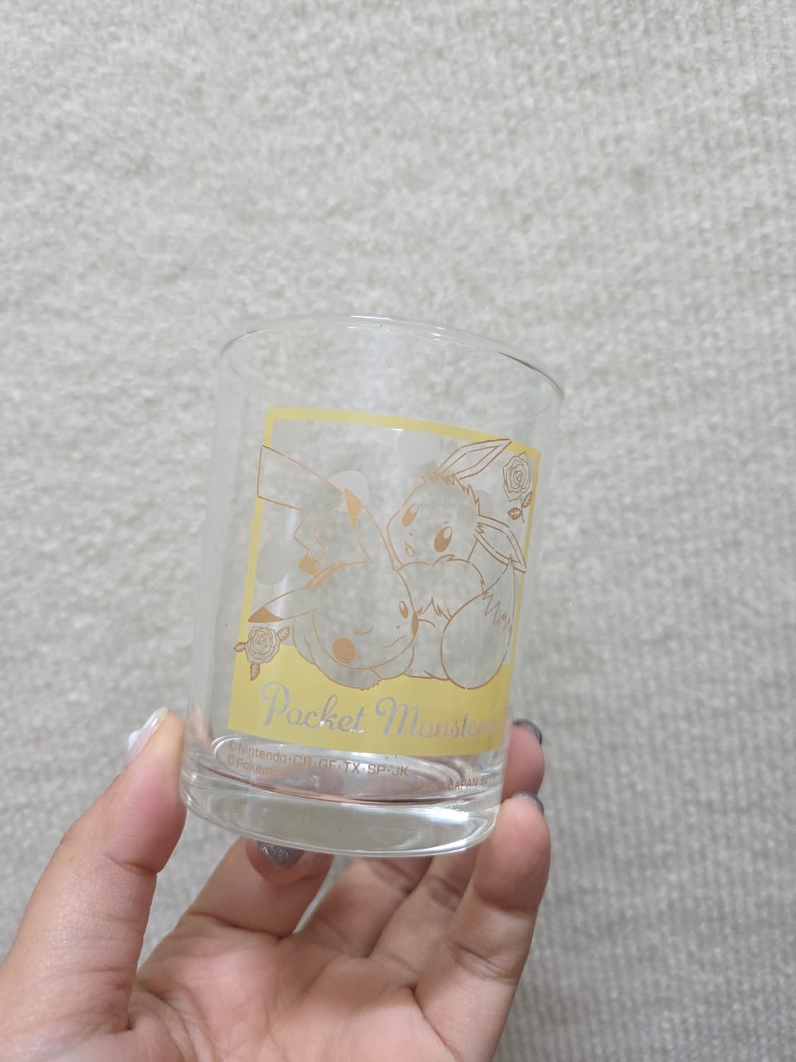 포켓몬스터 이치방쿠지 피카츄 이브이 유리컵 상품이미지1