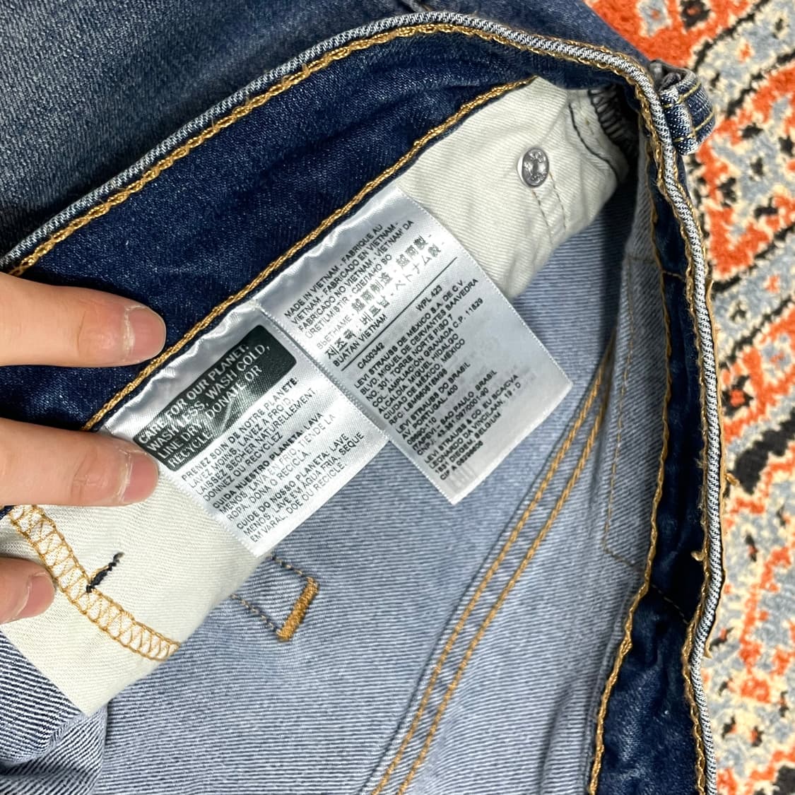 리바이스502 중청 데님팬츠 남성 W32L32 상품이미지3