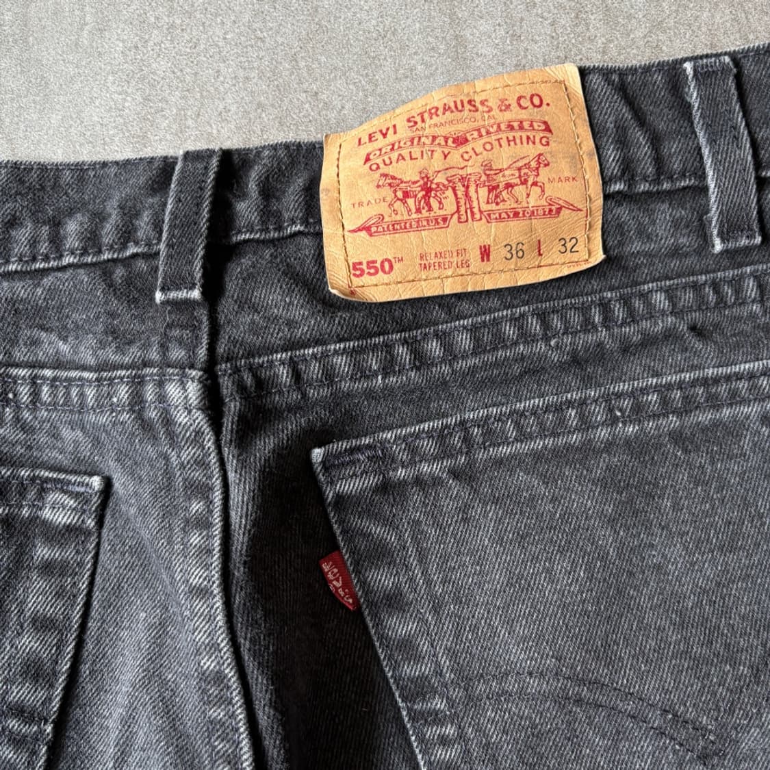 95년 미국 생산 리바이스 550 데님 블랙 팬츠 상품이미지10