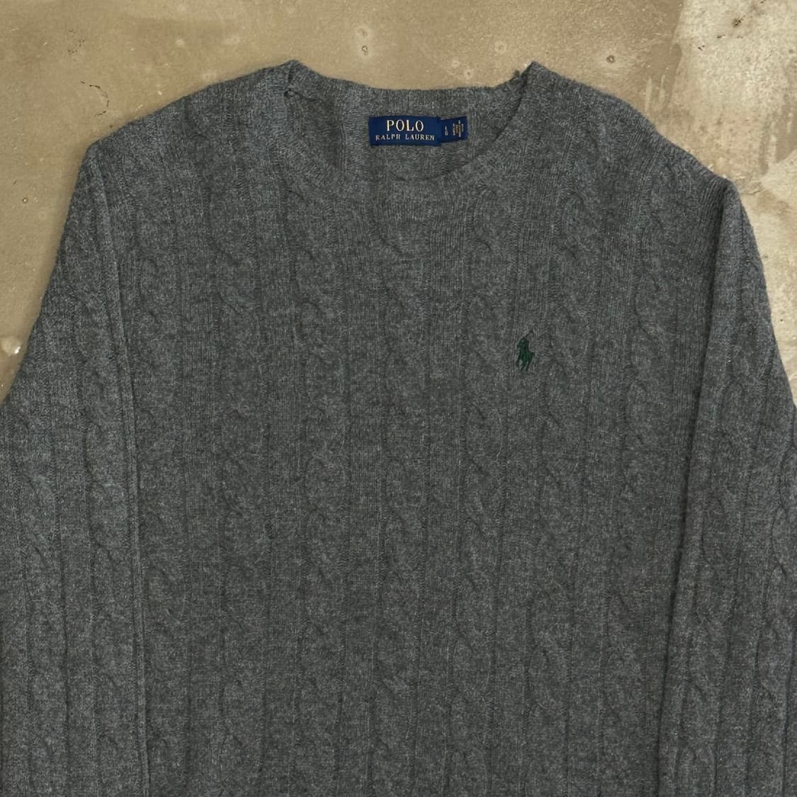 L 폴로랄프로렌 그레이 메리노 울 케이블 니트 상품이미지1