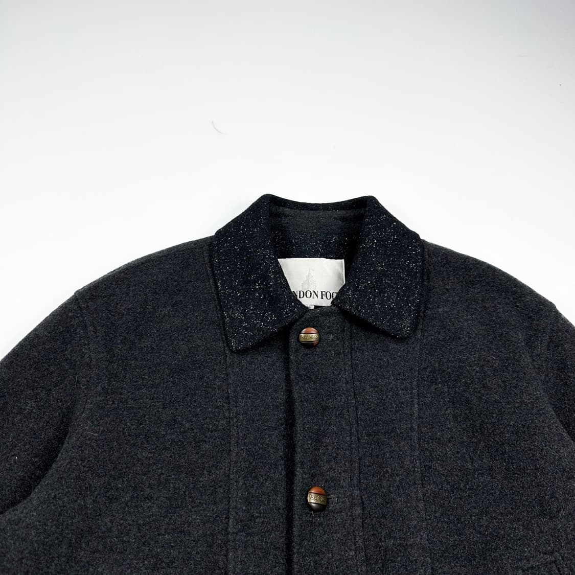 런던포그 차콜 모직 반코트 블루종 자켓 (M) 상품이미지1