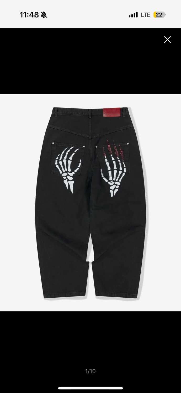 위켄더스x코인서울 SKELETON WIDE LOW DENIM PANTS  상품이미지3