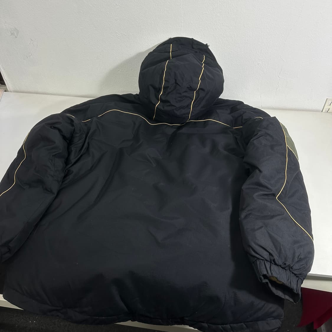 XL 나이키 블랙 덕다운 립스탑 패딩점퍼 상품이미지9