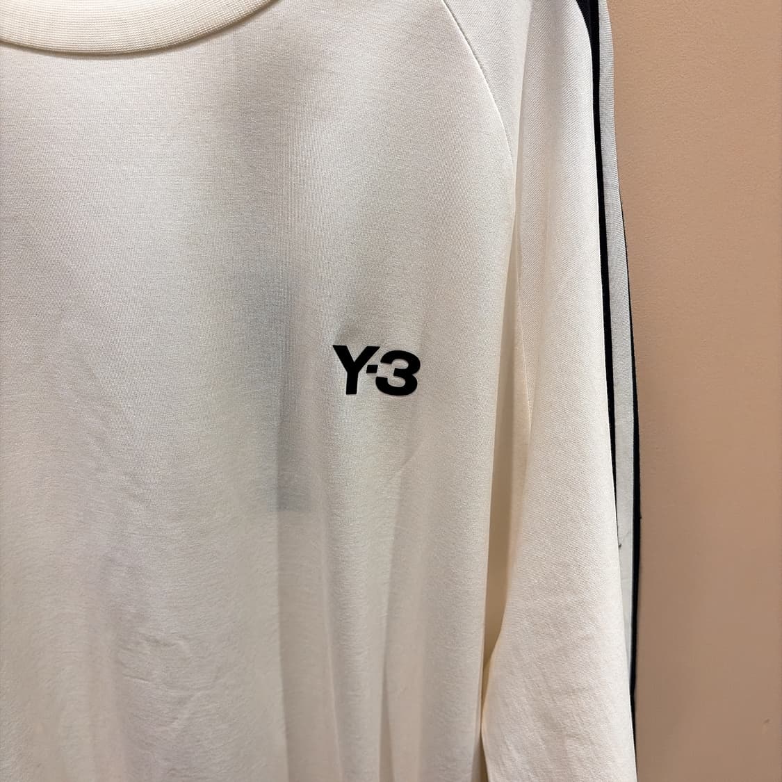 (정품/새상품) Y-3 남성 오프화이트 삼선 롱 슬리브 상품이미지2