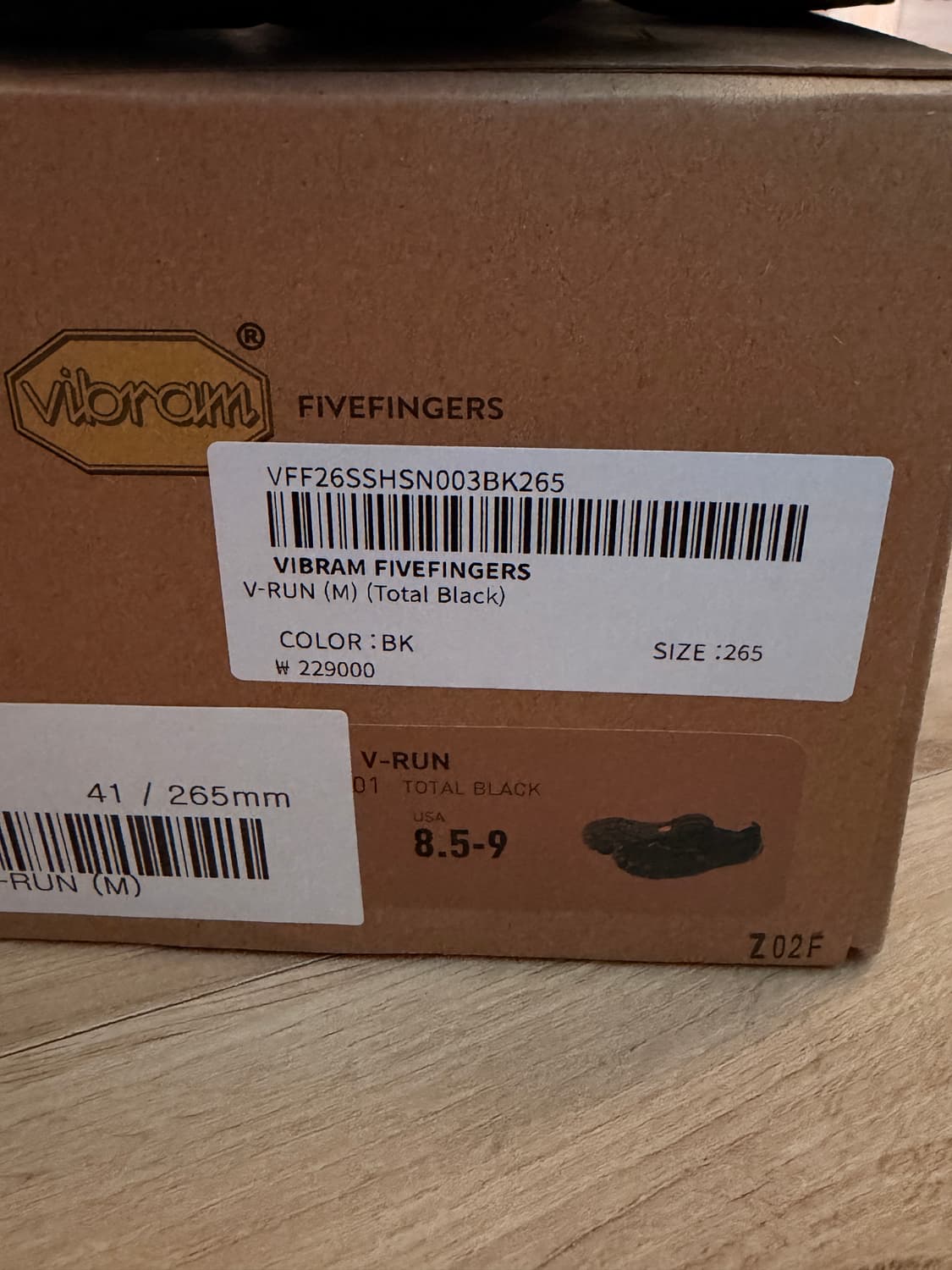 비브람 파이브핑거스 v-run(m) 265size 상품이미지4