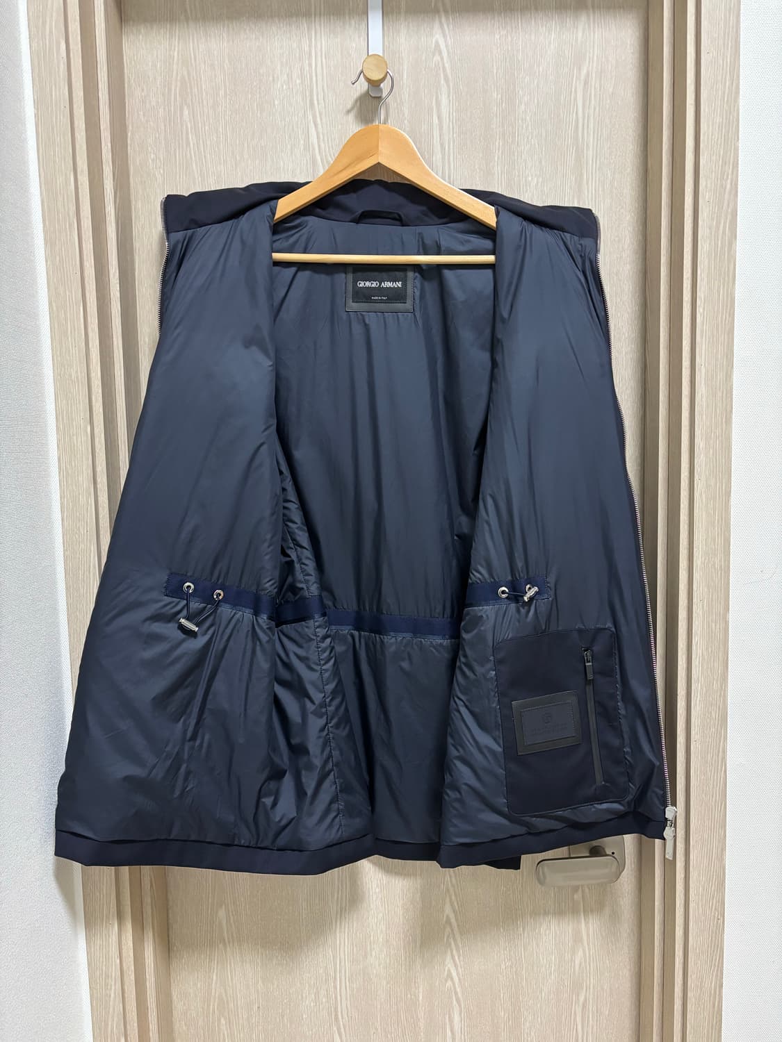미착용)조르지오 아르마니 히든후드 울 발수 집업자켓54(105~110) 상품이미지4