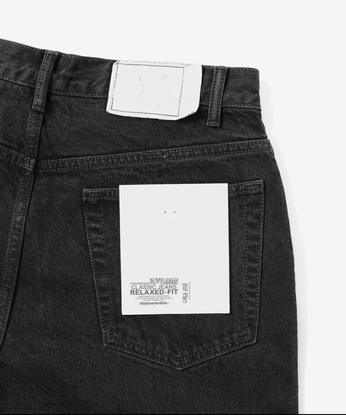 디스이즈네버댓 relaxed jeans black  상품이미지3
