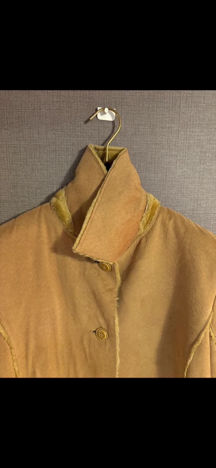 WO HOP 베이지 스웨이드 양털 무스탕 자켓 상품이미지7