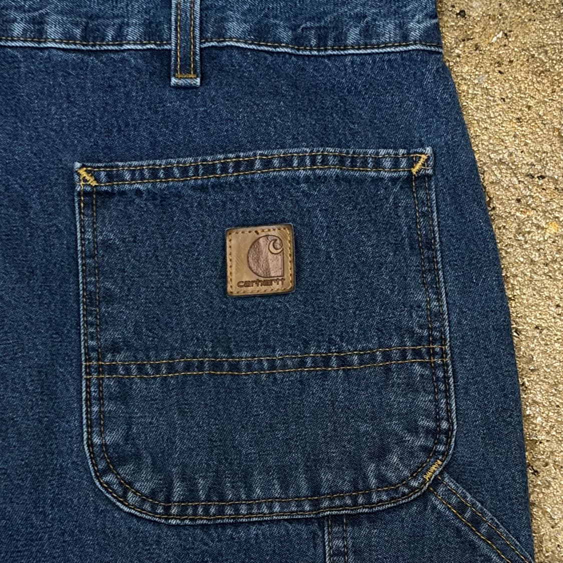 00s USA 빈티지 칼하트 싱글니 더블니 워크 데님팬츠 청바지 상품이미지9