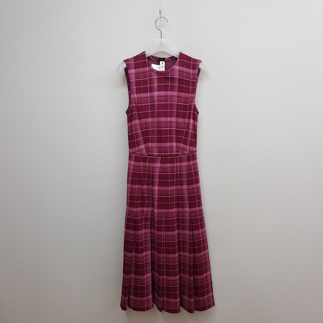 마르니 MARNI  체크 슬리브리스 플레어 원피스 38사이즈 상품이미지2