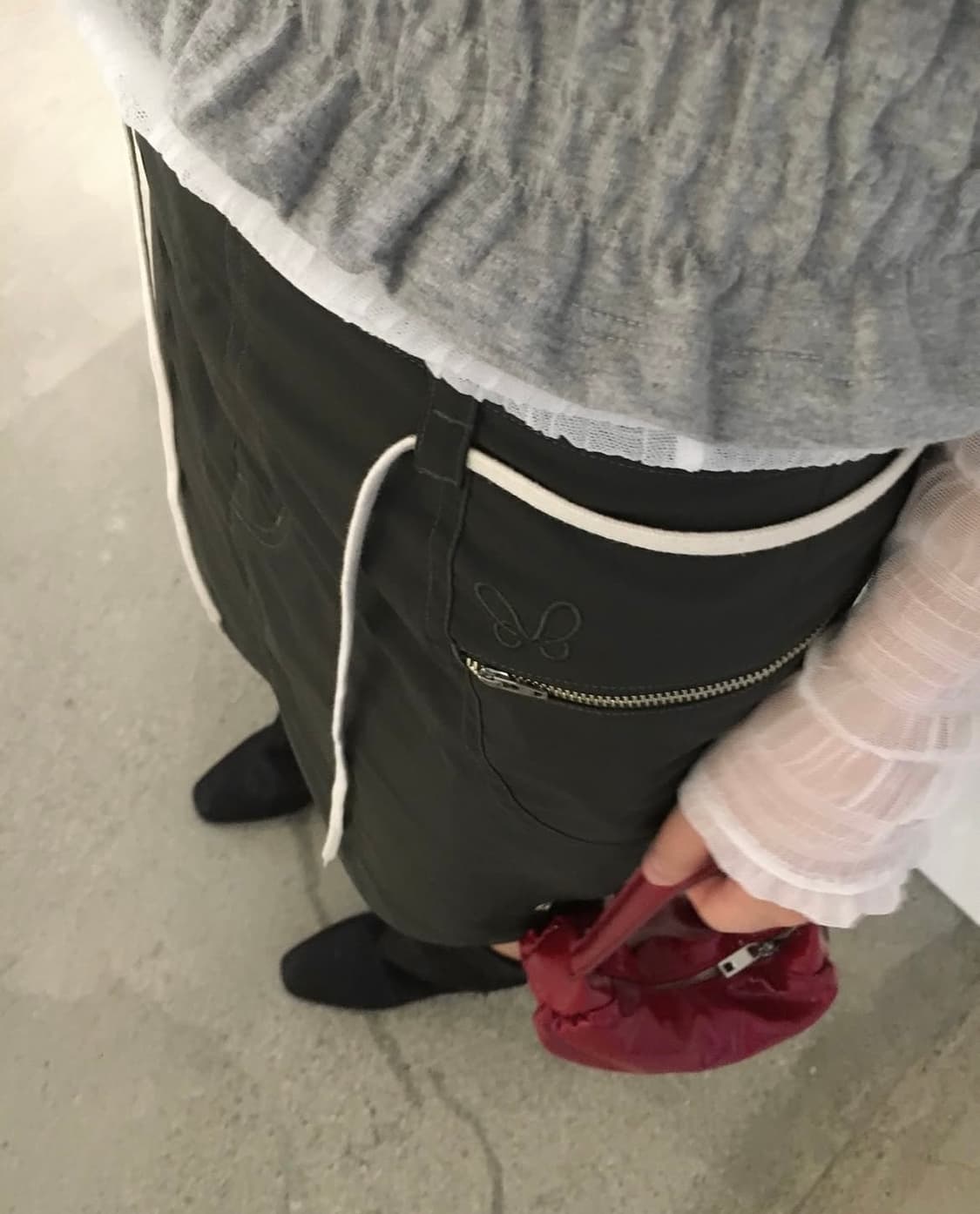 mmw(mmlg우먼) 미디 스커트 차콜 상품이미지2