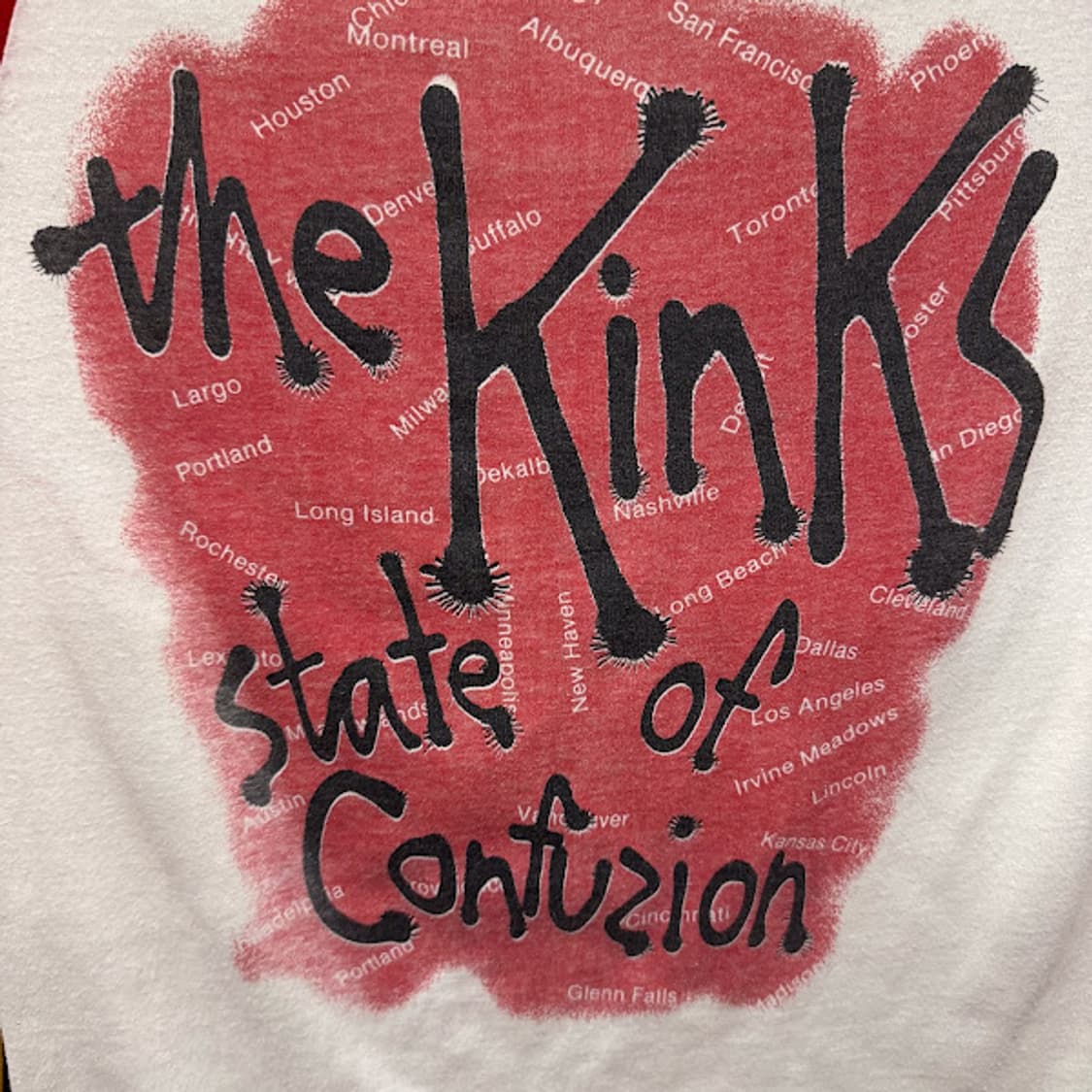 1983년 빈티지 싱글 스티치 The Kinks Tour 져지 상품이미지7