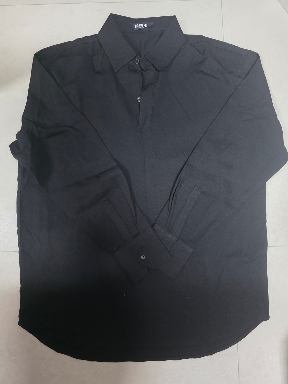 드로우핏 오버사이즈 린넨 풀오버 카라 셔츠 M사이즈 상품이미지2