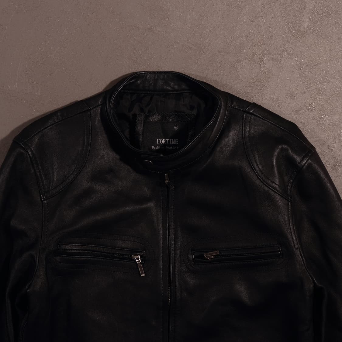 90s 빈티지 레더 라이더 집업자켓 상품이미지2