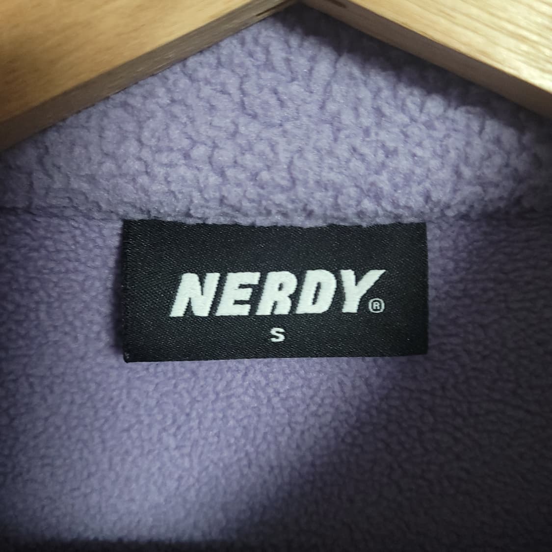 (S) NERDY 널디 플리스 트랙 자켓 퍼플 양털 후리스 져지 상품이미지2