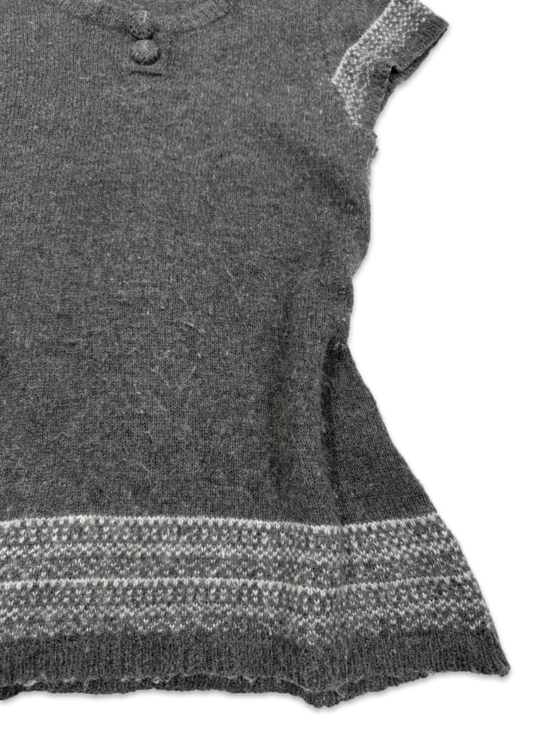 빈티지 SOSPITA 그레이 모리 반팔 니트 상품이미지4