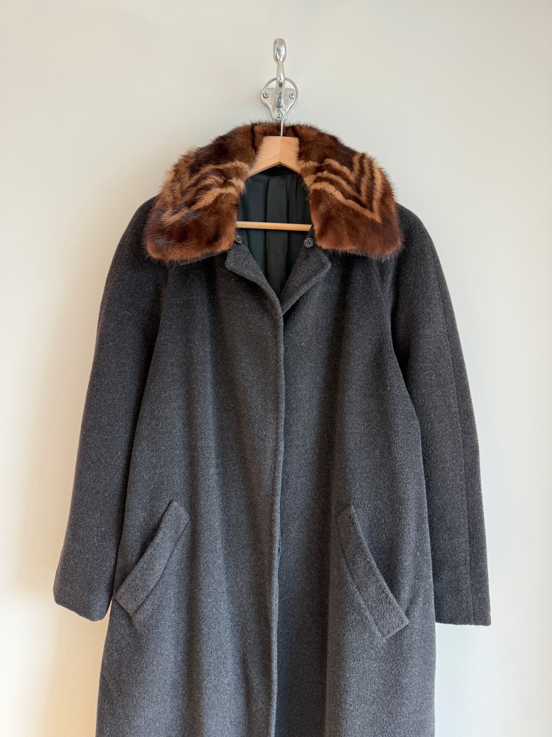 마리아니(MARIANI) 울 롱 코트(울마크, 모피 퍼 탈부착 가능) 상품이미지3