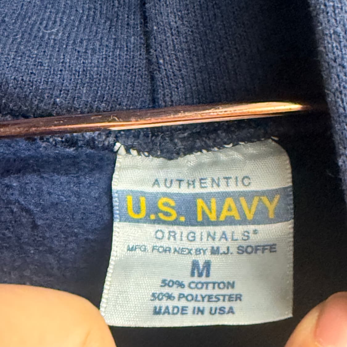90s usa u.s navy 네이비 후드 M 상품이미지2