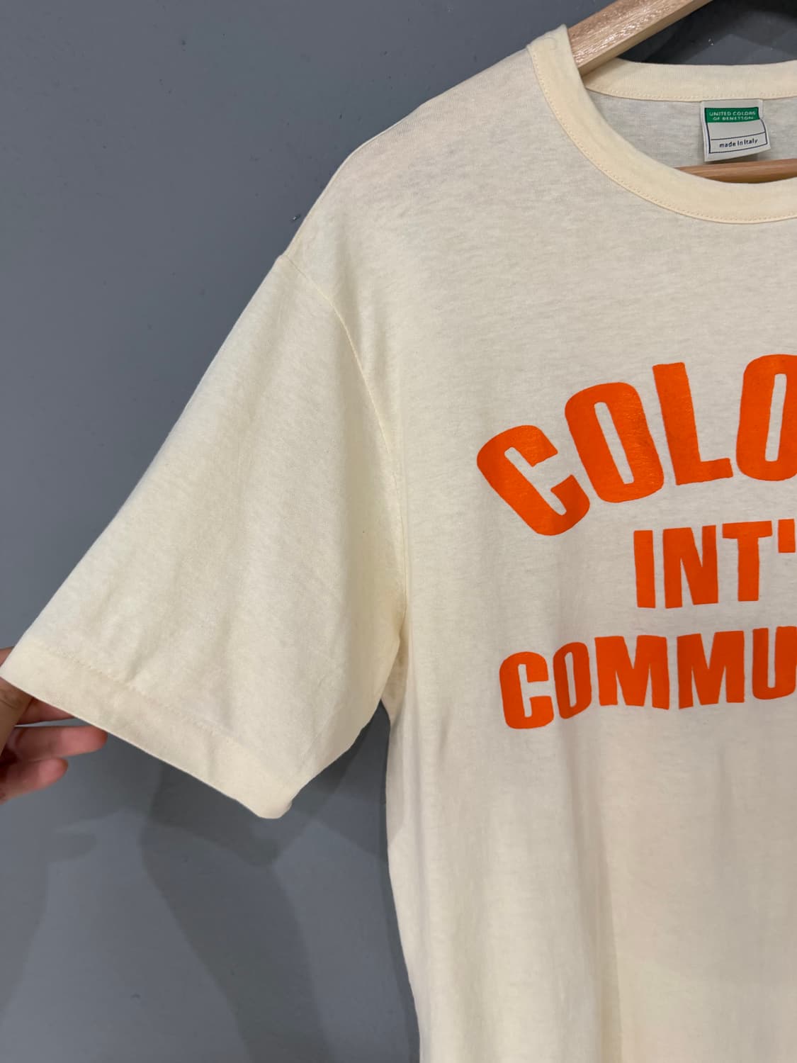 Benetton color point lettering top 상품이미지7