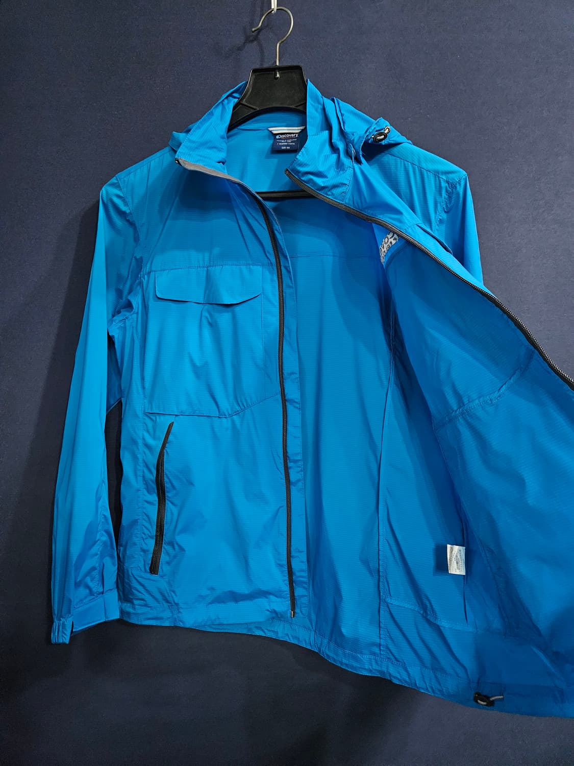 디스커버리 블루 남성 100 홑겹 바람막이 자켓  상품이미지8