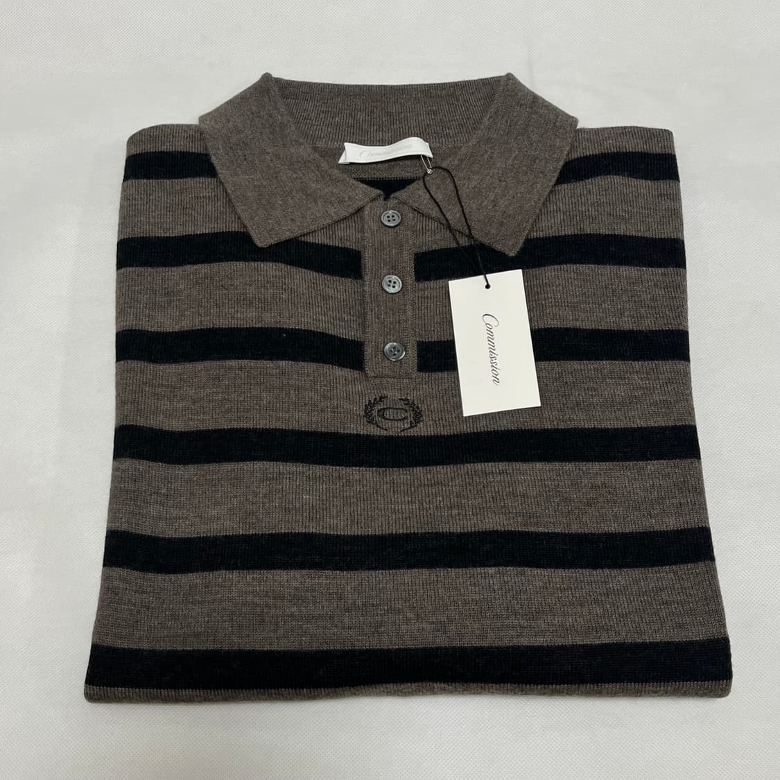 [S,M,L]커미션 25fw Dad 스트라이프 폴로 니트 상품이미지4