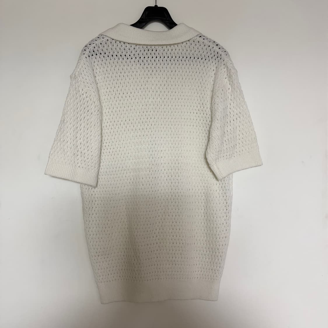 새상품 남자 카라넥 반팔 니트 (화이트) 상품이미지3