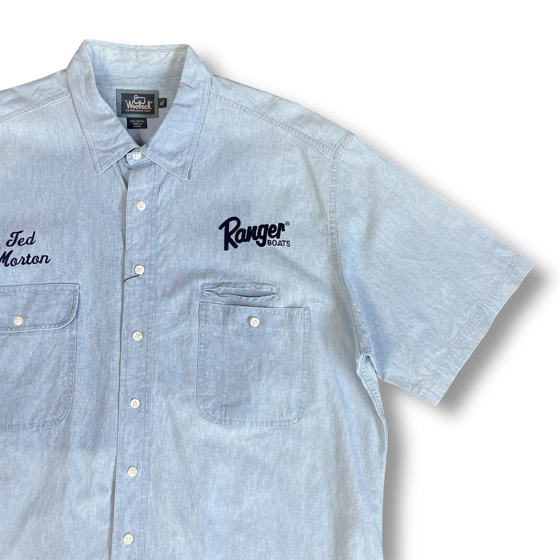 울리치 투포켓 연청 데님 반팔 셔츠 XL 상품이미지3