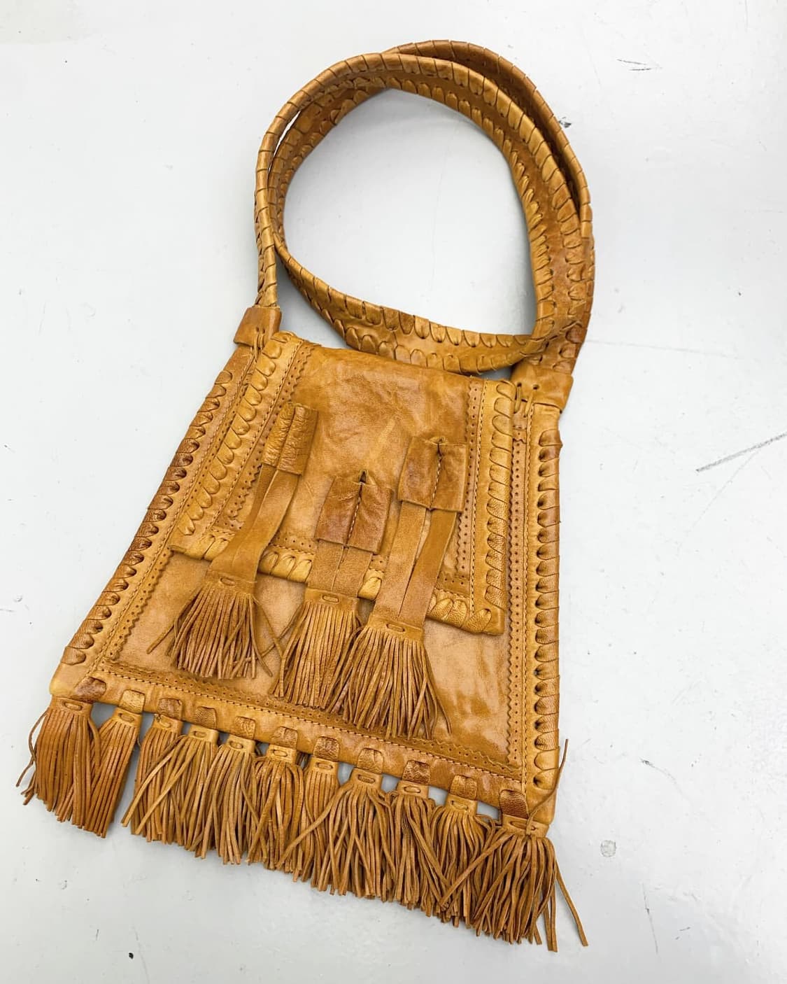 자라 레더 프린지 파우치 크로스 백 상품이미지4