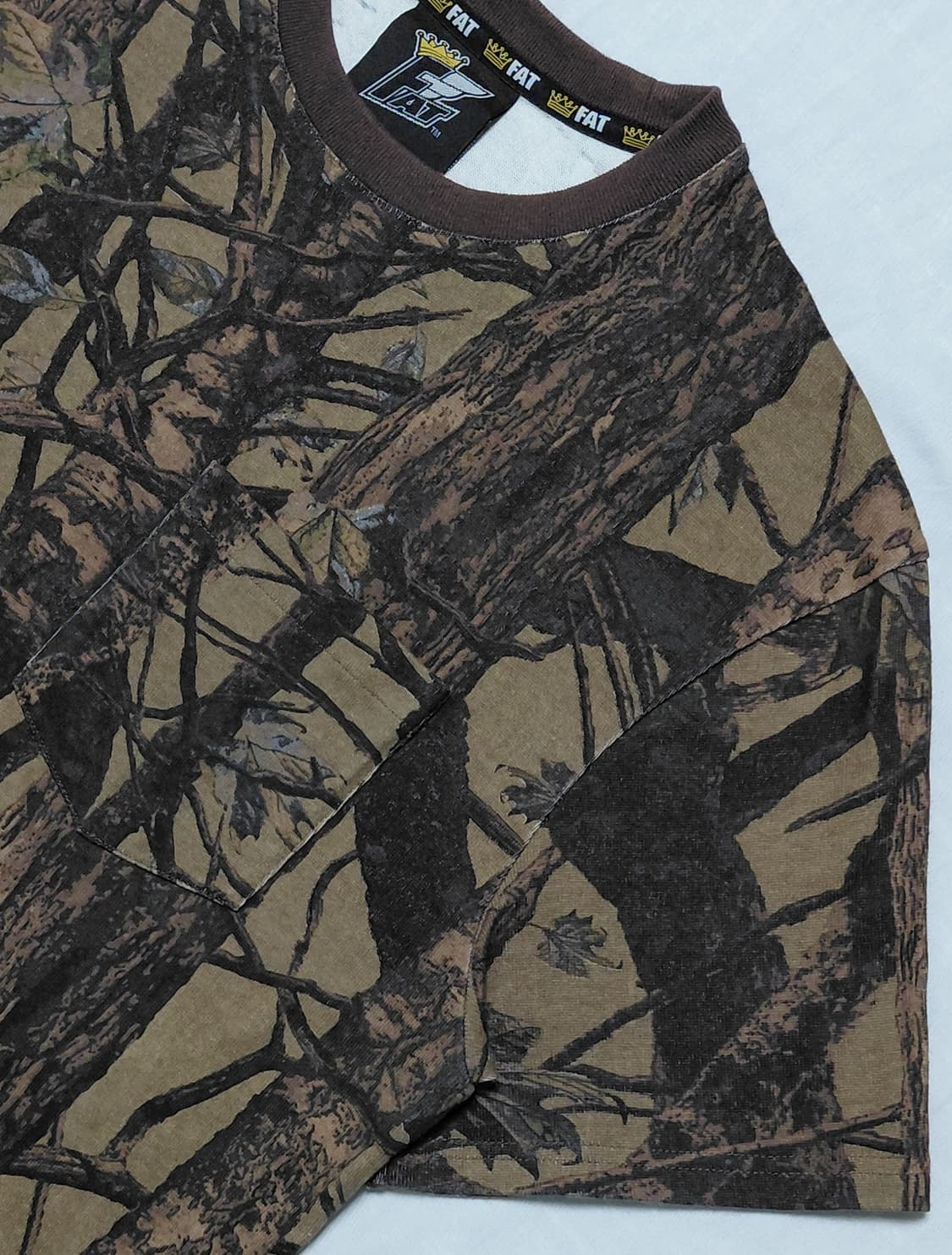 [95/M] FAT 리얼트리 카모 헤비웨이트 포켓 티셔츠-REDNECK 상품이미지3