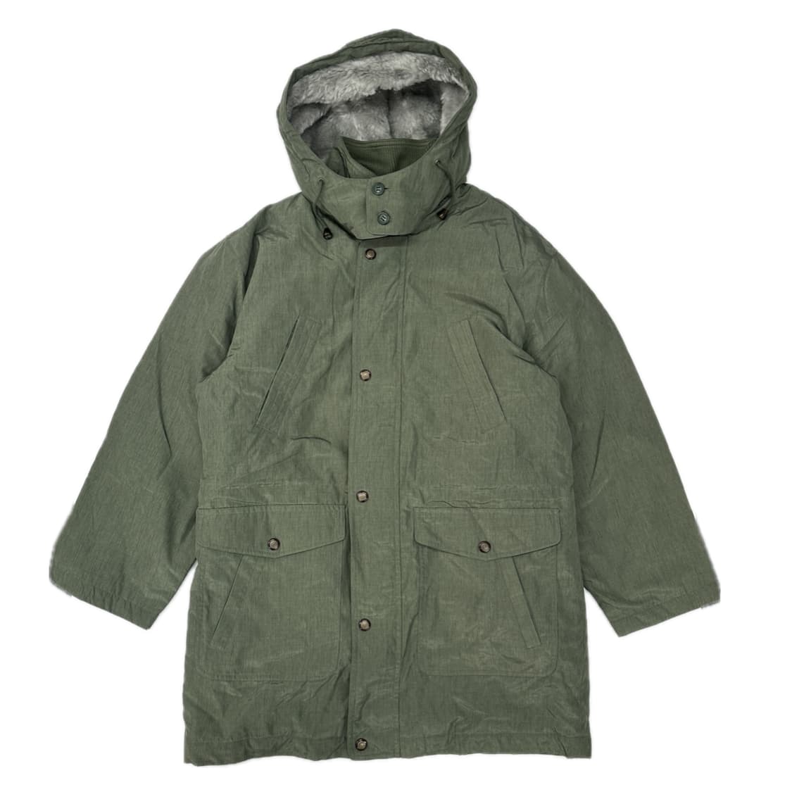 🍀카키 후드 빈티지 미디 야상 🍀 루즈핏 기모 캠퍼 히피  상품이미지2