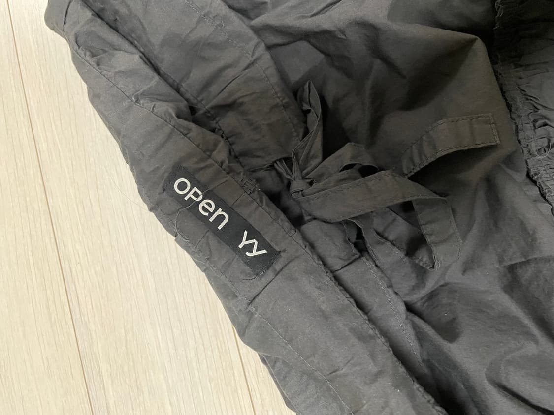 오픈와이와이 롤업 웨이스트 미디 스커트, 차콜 상품이미지4