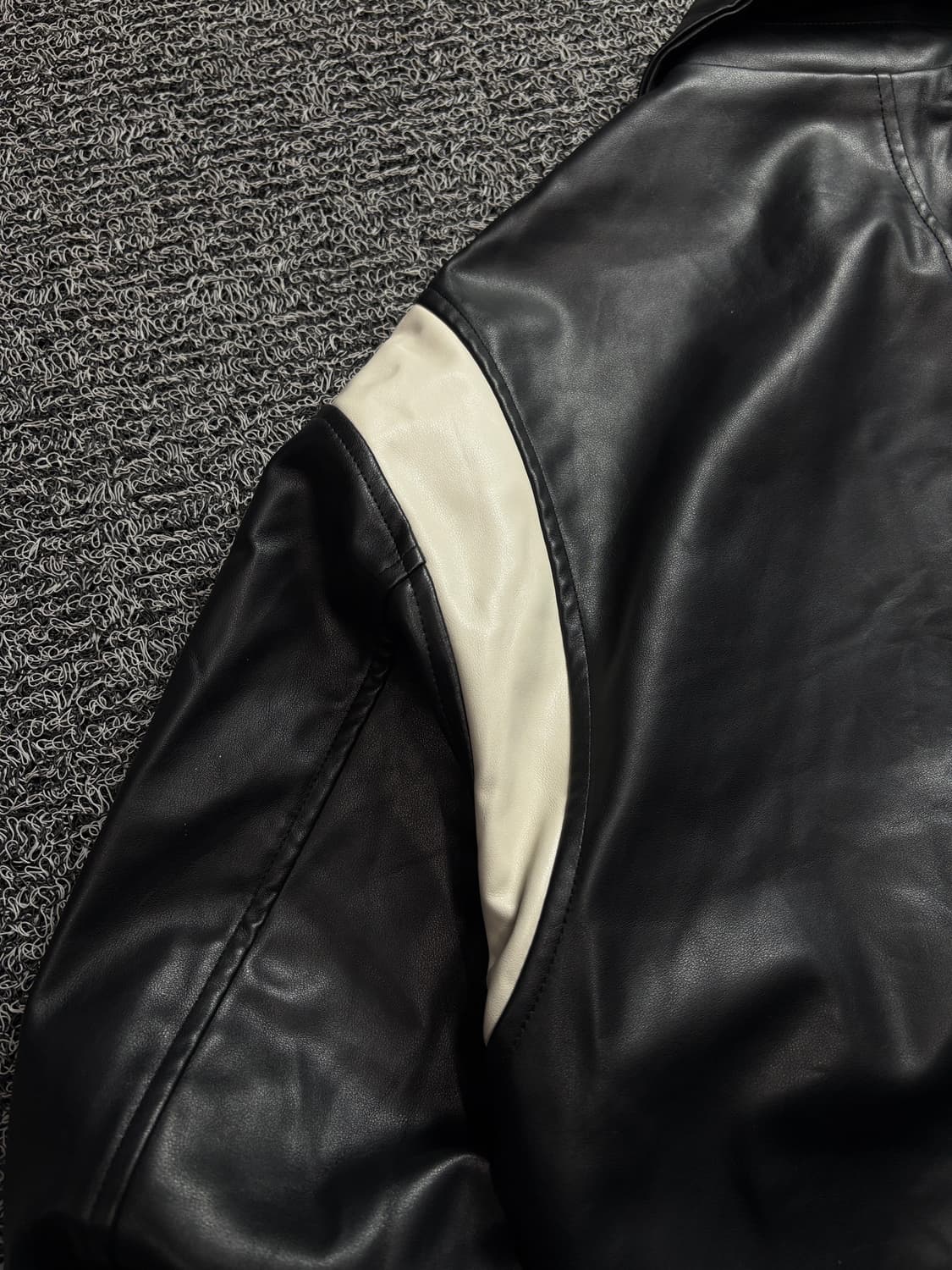 파르티멘토 버핑 레더 배색 바시티 자켓 1929 상품이미지5