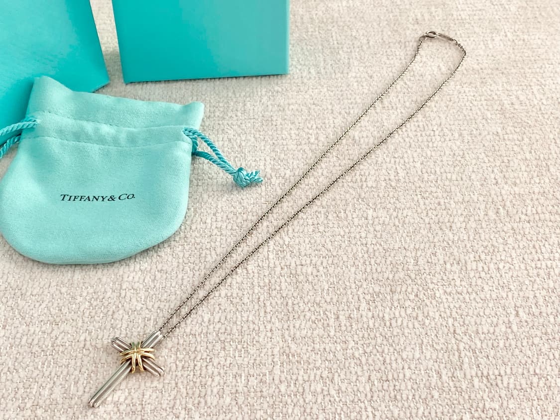 티파니 시그니처 십자가 18k 콤비 실버 목걸이 상품이미지5