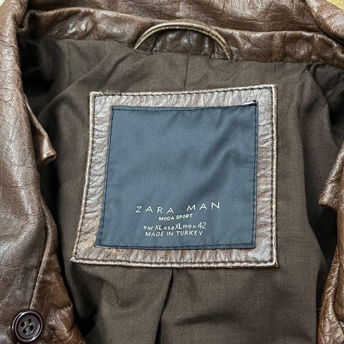 [정품/XL] 자라 브라운 가죽 자켓 b10 상품이미지5